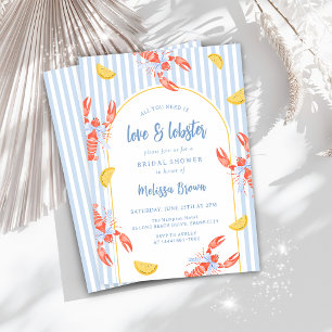 Love and Lobster Seafood Bridal Shower Invitation