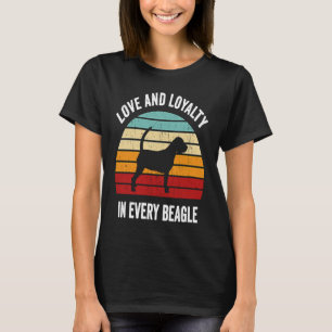 Love And Loyalty In Every Beagle Vintage Retro Sun T-Shirt