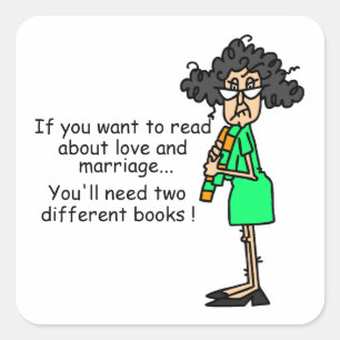 Love and Marriage Humour Square Sticker