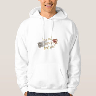 Love and Money Don't Mix" Gold Typography & Dollar Hoodie