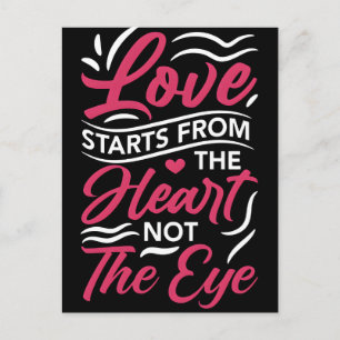 Love and Motivational Quotes for Valentine's Day Postcard