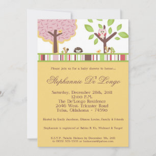 Love and Nature Girl Woodla Baby Shower Invitation