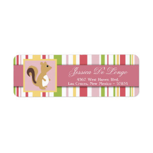 Love and Nature Girl Woodland Return Address Label