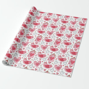 Love and nature wrapping paper