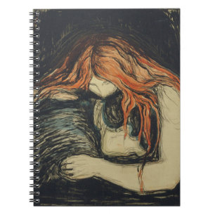 Love and Pain (The Vampire) (by Edvard Munch) Notebook