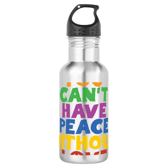 Love and Peace 710 Ml Water Bottle (Front)
