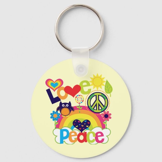 Love and Peace Baby Key Ring (Front)