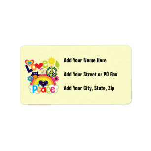 Love and Peace Baby Label