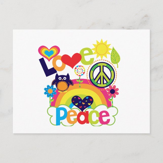 Love and Peace Baby Postcard (Front)