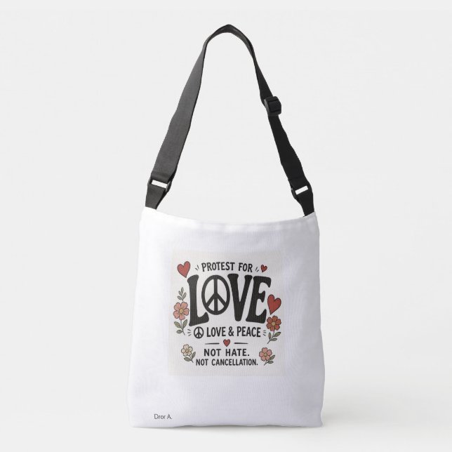 Love and peace crossbody bag (Front)