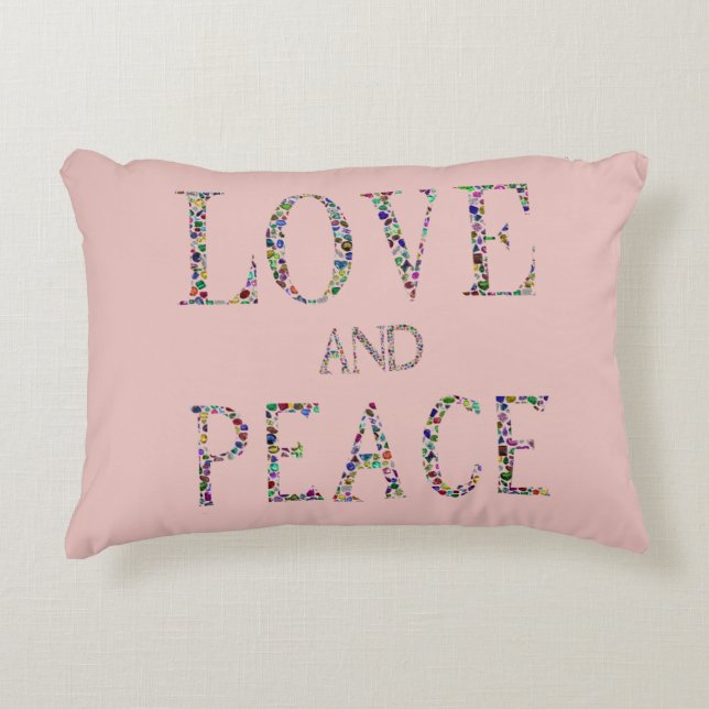 Love and Peace Decorative Cushion (Front)