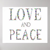 Love and Peace – Gemstone Lettering Design