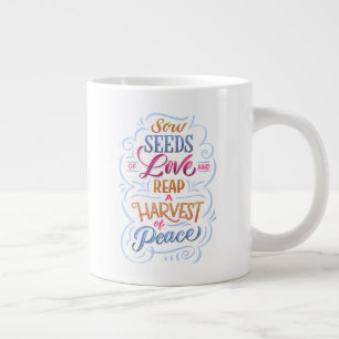 Love and Peace Large Coffee Mug