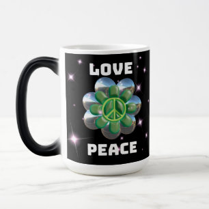 Love and peace magic mug