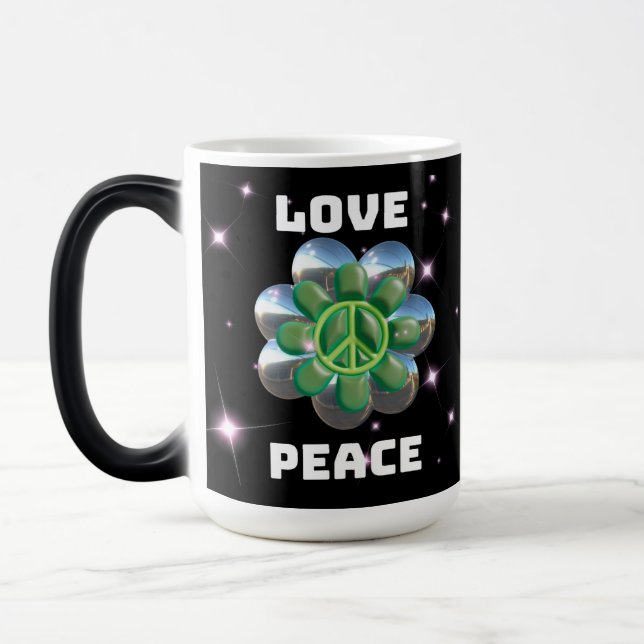 Love and peace magic mug (Left)