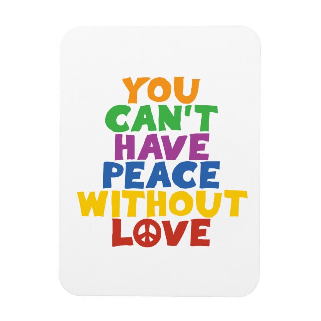 Love and Peace Magnet (Vertical)