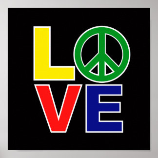 love and peace poster