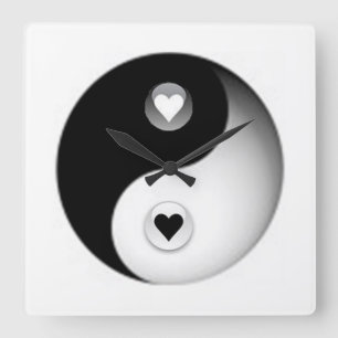 Love and Peace Square Wall Clock