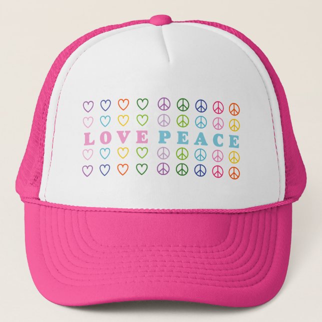 Love and Peace Trucker Hat (Front)
