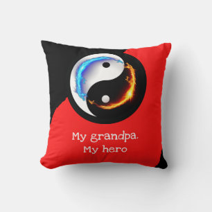 Love and Peace Yin-Yang  Cushion