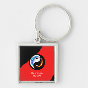 Love and Peace Yin-Yang  Key Ring