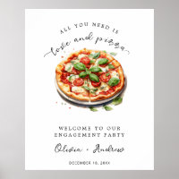 Love and Pizza Engagement Party Welcome Wedding