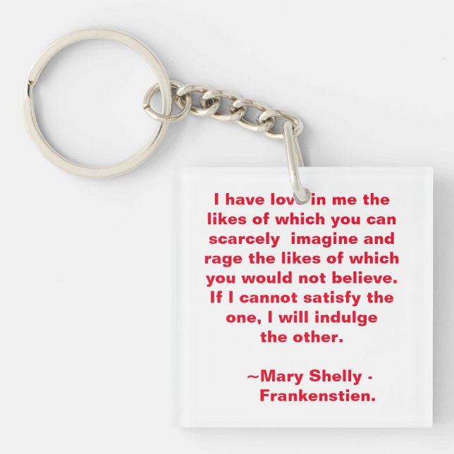 Love and Rage Quote Key Ring (Front)