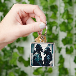 LOVE AND RESISTANCE Analogue Premium Metal  Key Ring