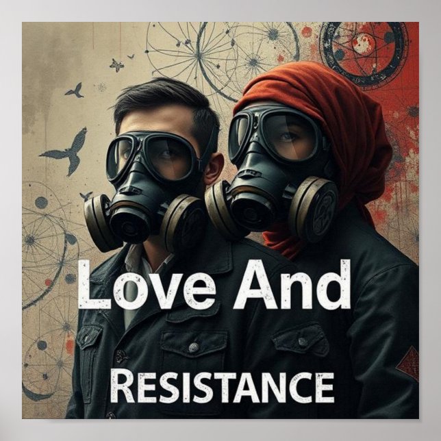 LOVE AND RESISTANCE Kafka Romantics Modern Graphic Poster (Front)