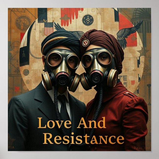 LOVE AND RESISTANCE Punjabi American Graphic Poster (Front)