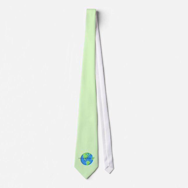Love and Respect Earth Custom Green Earth Day Tie (Front)