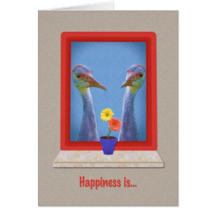 Love and Romance Card,Two Young Sandhill Cranes