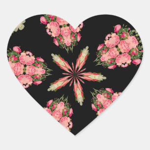 Love and Romance Roses and Heart Cookies Sticker