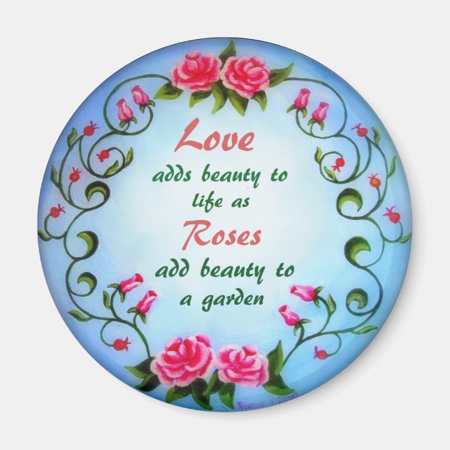 Love and Roses Magnet (Front)