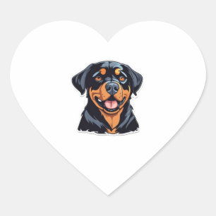 Love and Rottweiler Hugs Pawsitively Hilarious Pet Heart Sticker