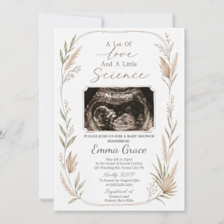 Love and Science Baby Shower Invite