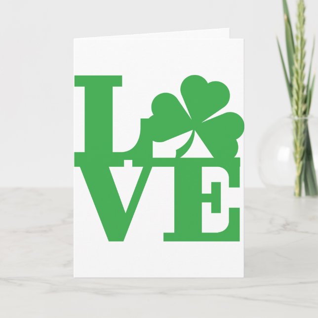 LOVE and Shamrocks Card (Front)