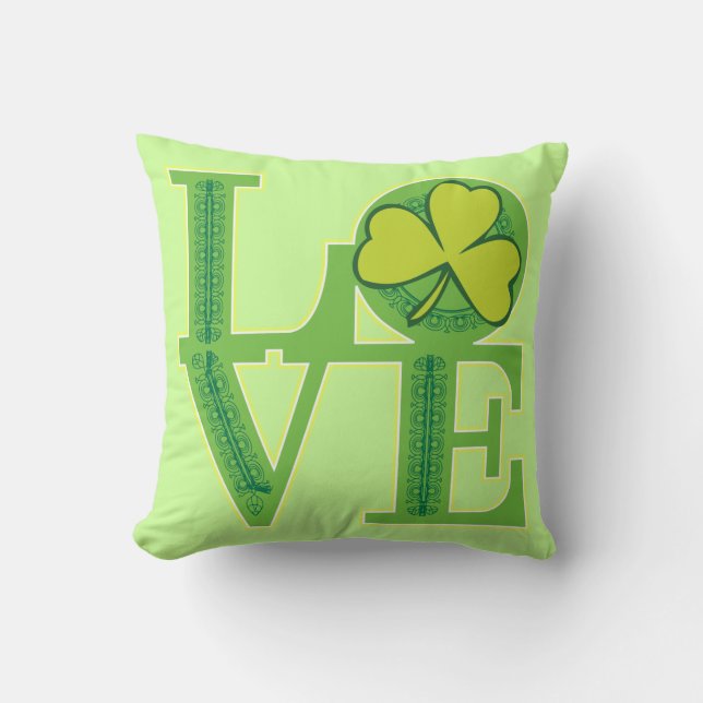 Love and Shamrocks Cushion (Front)