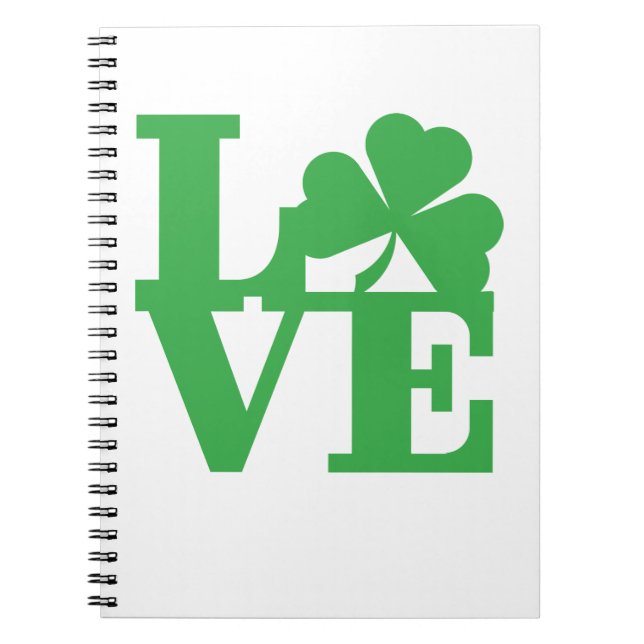 LOVE and Shamrocks Notebook (Front)