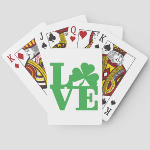 LOVE and Shamrocks Playing Cards