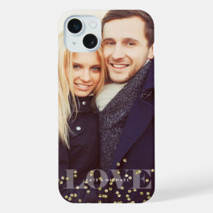 Love and Sparkles Overlay Photo iPhone Case