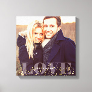 Love and Sparkles Photo Canvas Print