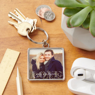 Love and Sparkles Photo Key Ring
