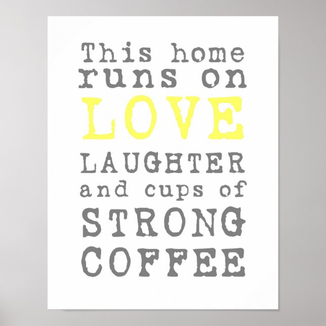 Love and Strong Coffee Poster (Front)