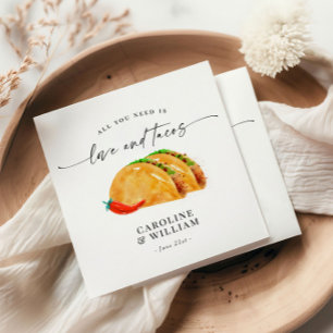 Love and Tacos Rehearsal Dinner Napkin