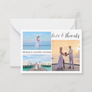 love and thanks 3 photos budget thank you card