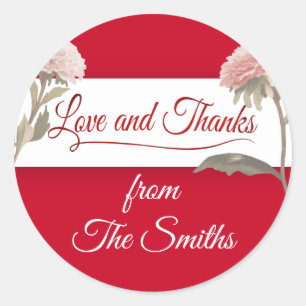 Love and Thanks Classic Round Sticker