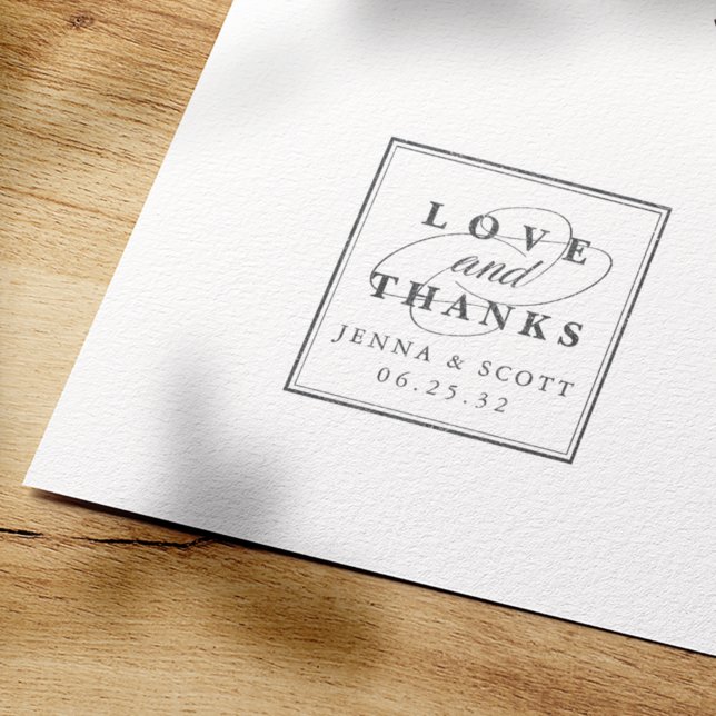 Love and Thanks | Personalised Wedding Self-inking Stamp (Creator Uploaded)