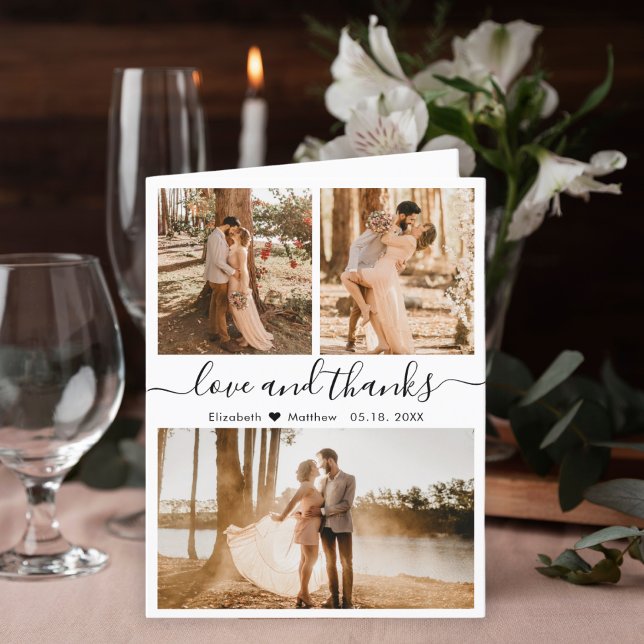 Love and Thanks Photo Collage Wedding  Thank You (Creator Uploaded)
