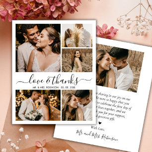 Love and Thanks Photo Collage Wedding Thank You Flyer